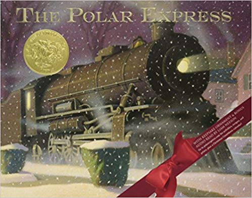 Cover of the polar express picture book, my top Christmas book for kids