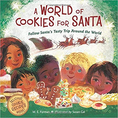 cover of the book a world of cookies for santa