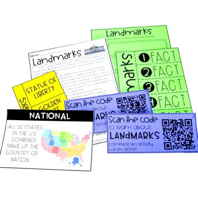 second grade social studies resources for interactive notebooks 