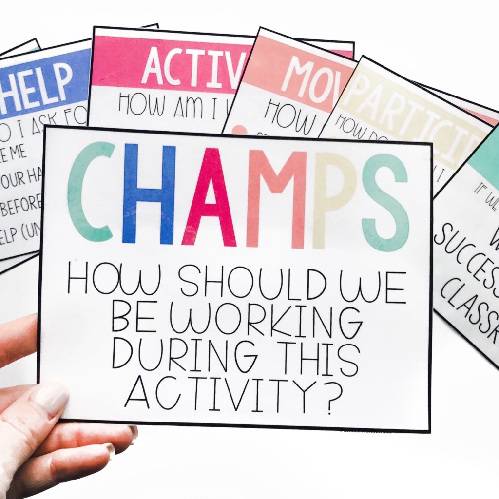 CHAMPS Classroom management posters