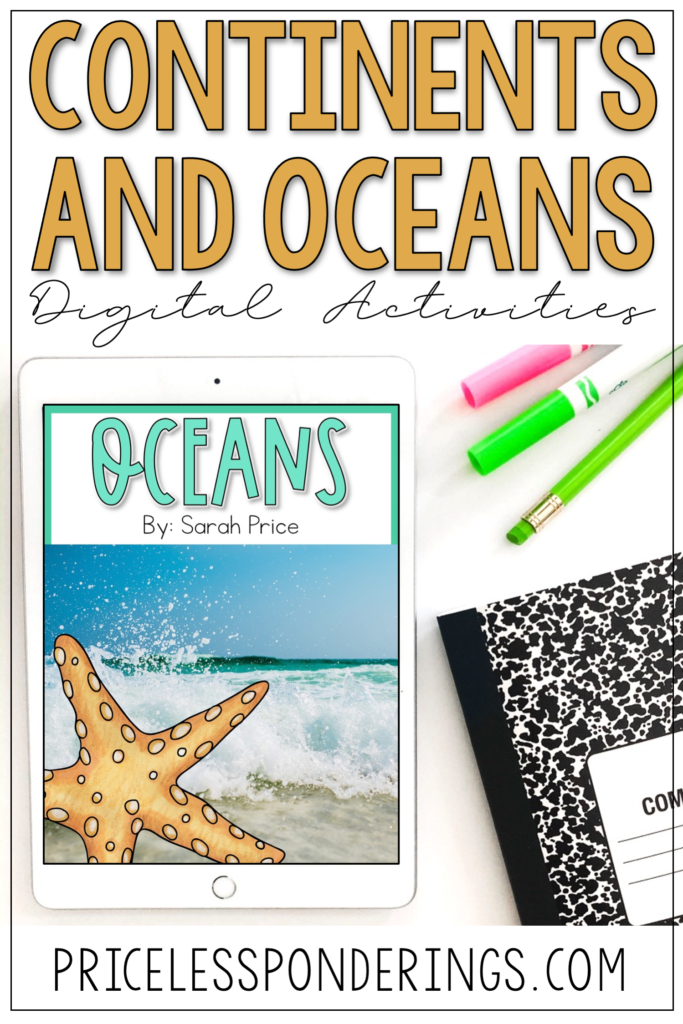 low-prep continents and oceans activities pin image