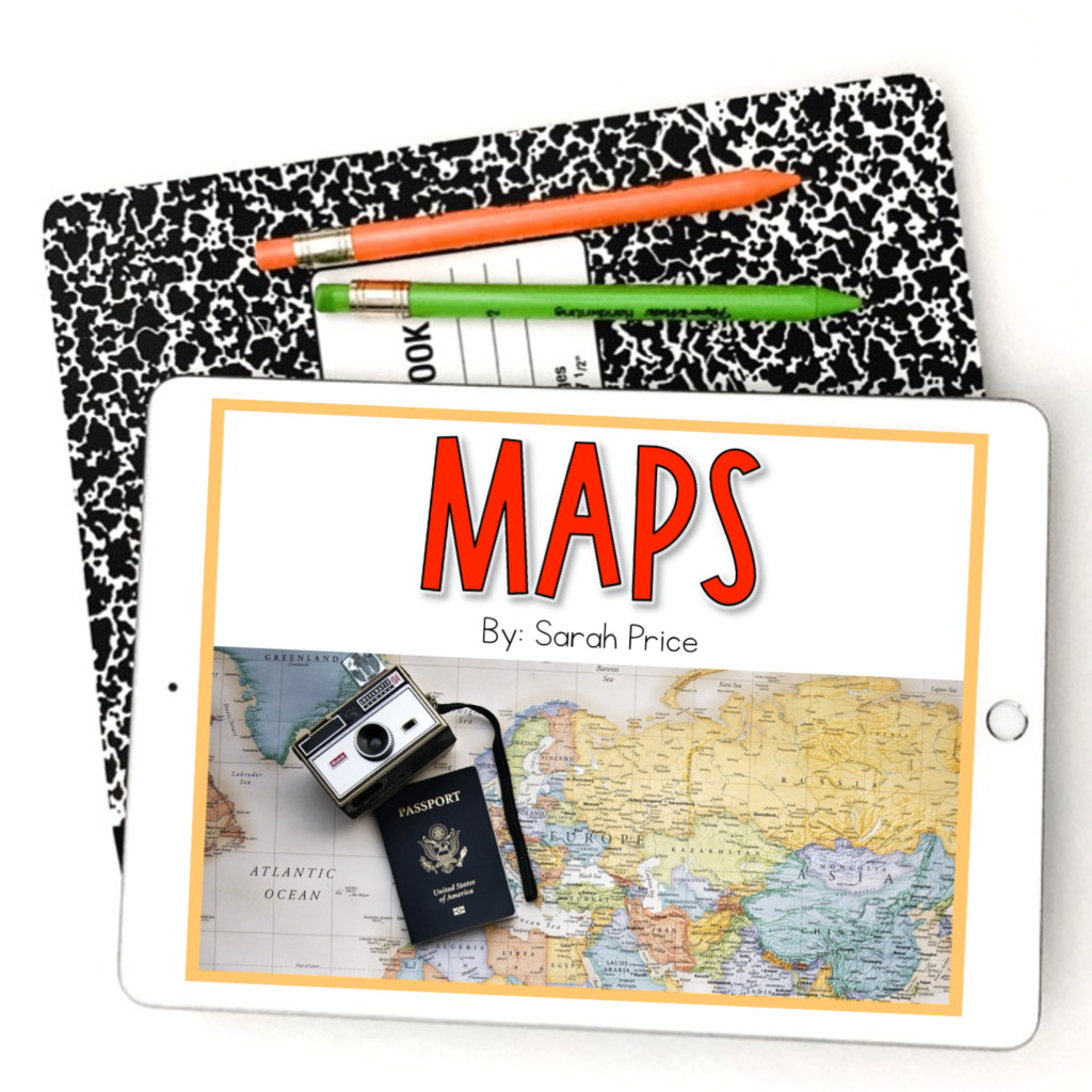 Map Features digital activities on an iPad