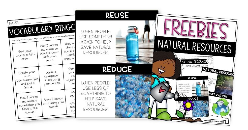 Regions of the United States Worksheets: 5 Low-Prep Activities Free natural resources worksheets for kids