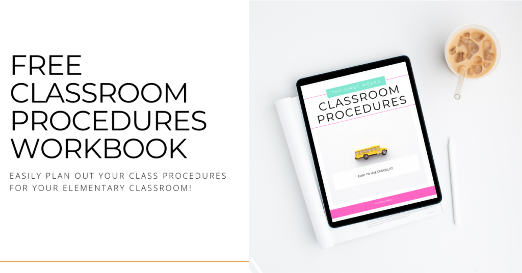 free classroom procedures email opt-in image