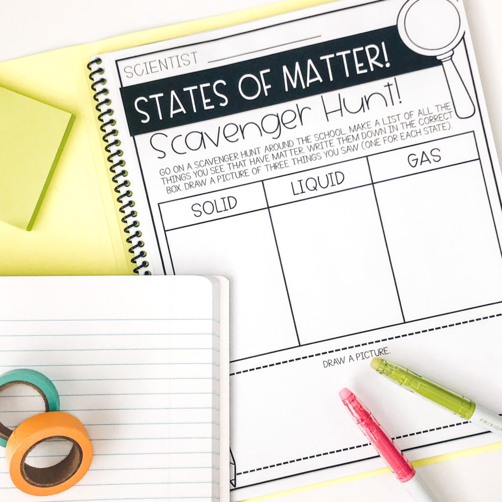 classify matter into solid, liquid, or gas worksheet picture 