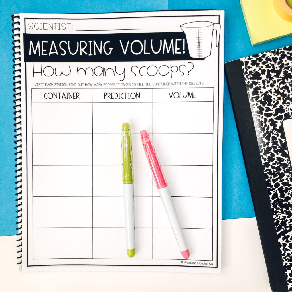 second grade measuring volume activity picture 