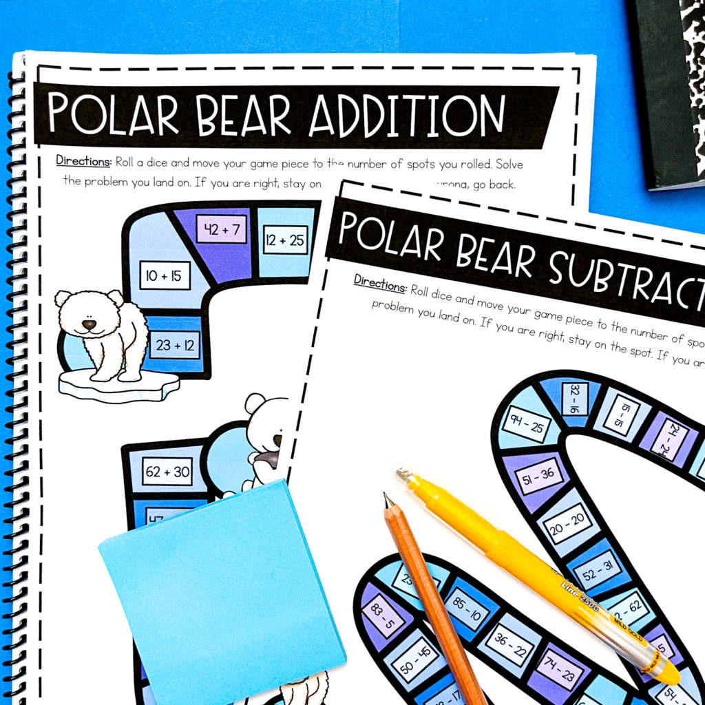 teaching about polar bears math picture