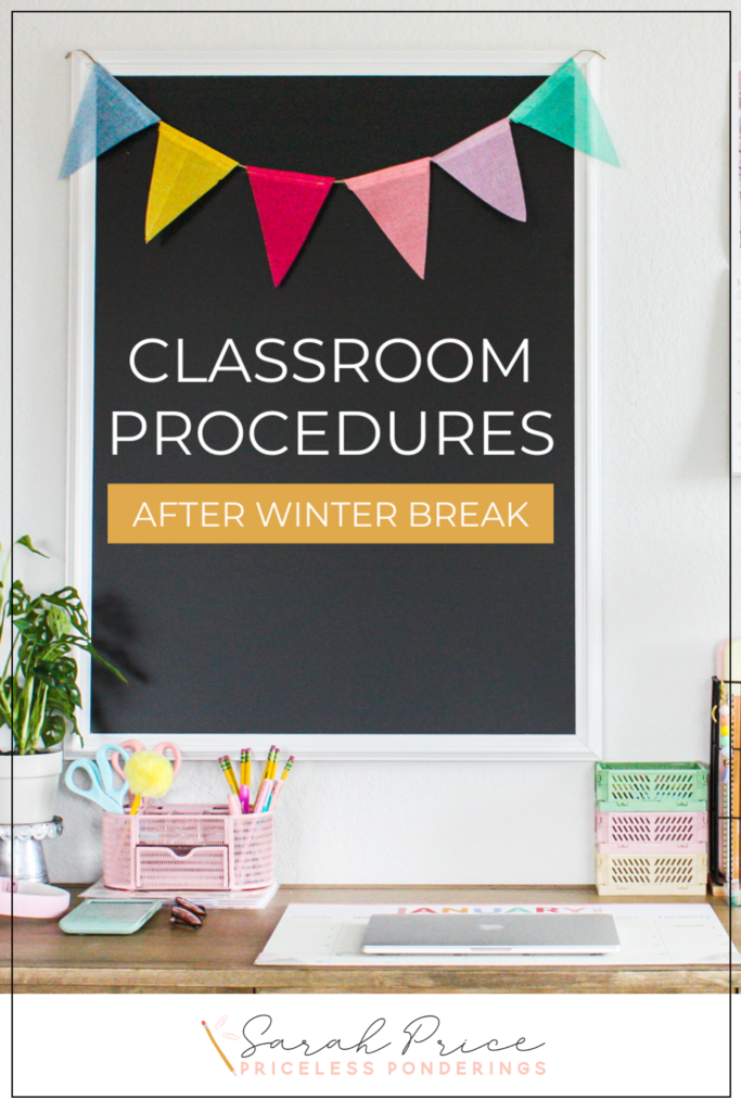 Review Classroom Procedures blog post pin image 