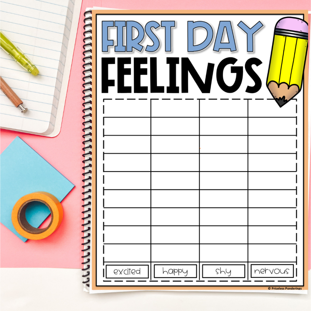 first day feelings anchor chart examples