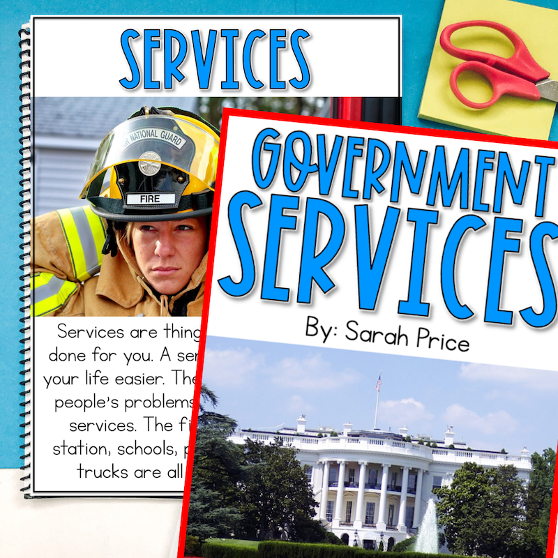 government services and community helpers activities for kids reading comprehension passages