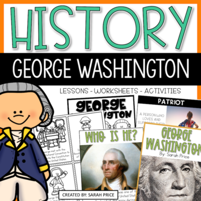 George Washington Activities for kids graphic organizer and worksheets