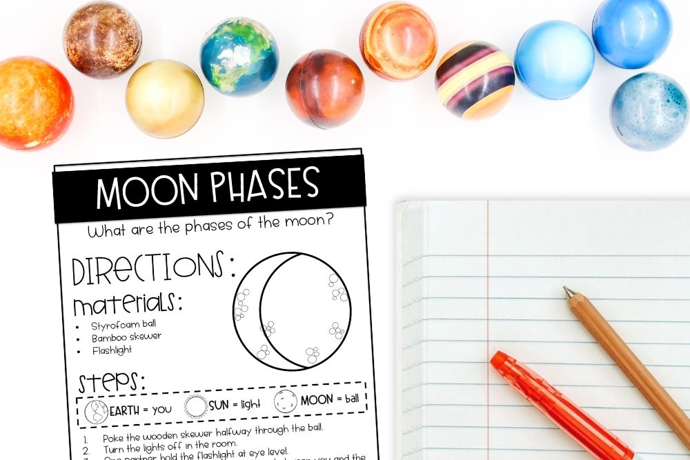 7 Easy Moon Phases Activities (Your Students Will Love) moon phases activities science experiment worksheet for elementary students
