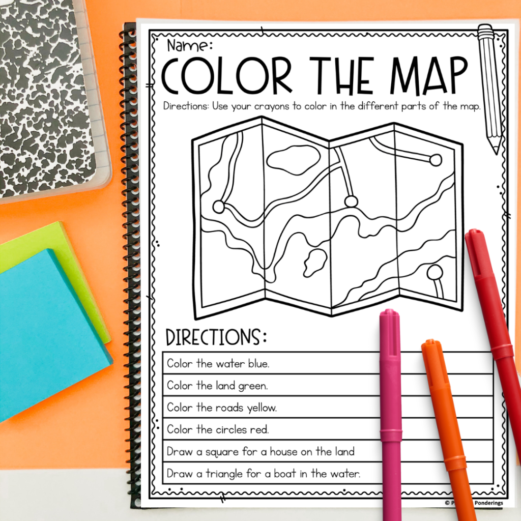 2nd grade map skills worksheet