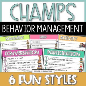 CHAMPS Posters + Clip Chart Positive Behavior System - Classroom Management