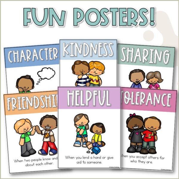 Character education activities for kids cover