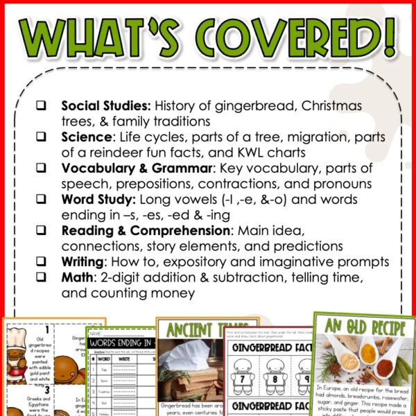 December Worksheets Bundle Activities for Kids