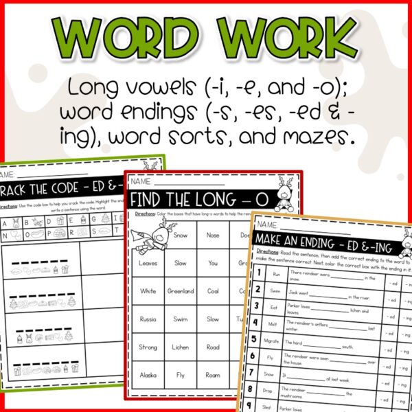 December Worksheets Bundle Activities for Kids