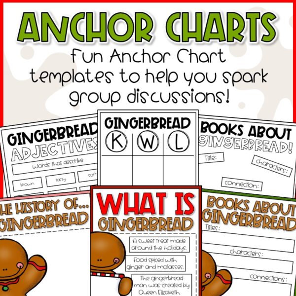 Gingerbread worksheets fdr kids December math and reading activities