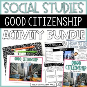 Good citizenship and social studices activities bundle cover