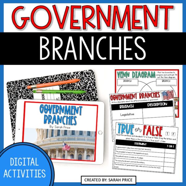 Government Branches Digital activities for kids