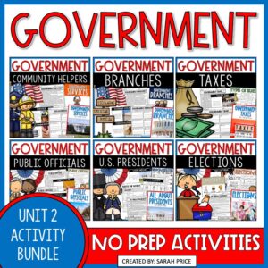 Government Unit Social Studies Worksheets