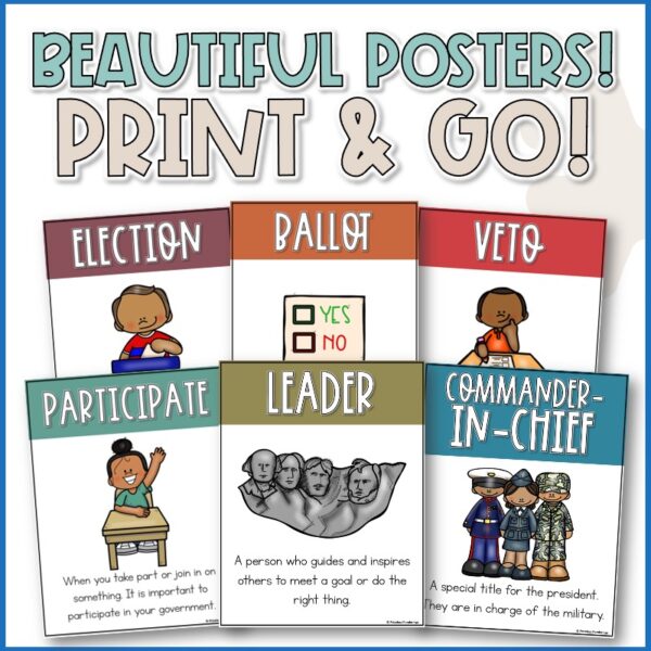 Government Unit Social Studies Posters