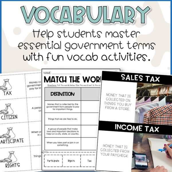 Government Unit Social Studies vocabulary