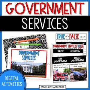 Government services and community helpers digital activities for kids