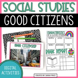 How to Be a Good Citizen Digital Activities - 2nd & 3rd Grade Social Studies cover