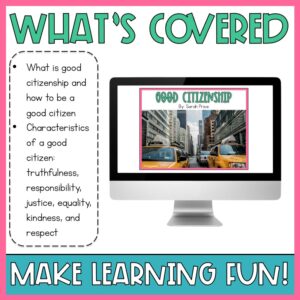 How to Be a Good Citizen Digital Activities - 2nd & 3rd Grade Social Studies cover