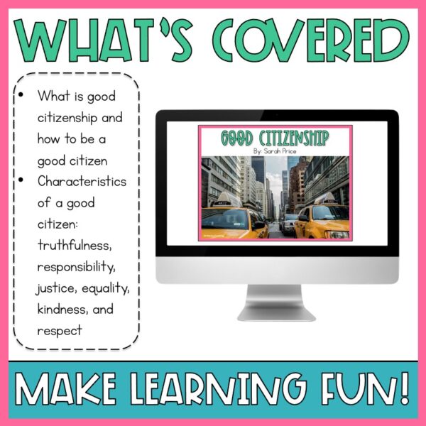 How to Be a Good Citizen Digital Activities - 2nd & 3rd Grade Social Studies cover