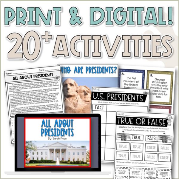 President jobs government worksheets and digital activities for kids