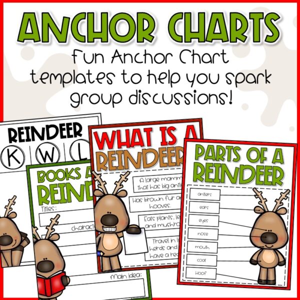 Reindeer worksheets and December activities for kids