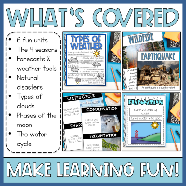 Weather Activities Interactive Science Notebook 2nd 3rd Grade Science Unit Plans - Image 3