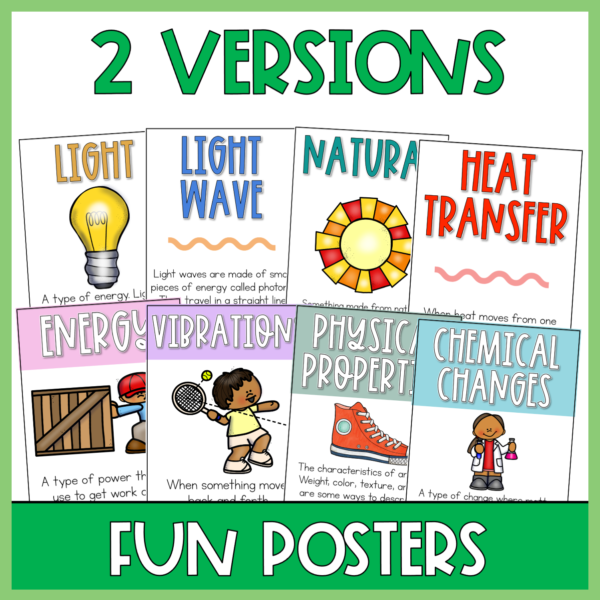 2nd & 3rd Grade Physical Science and Energy Anchor Charts & Posters Bundle - Image 7