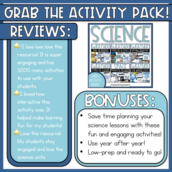 Weather Activities Science Anchor Charts 2nd 3rd Grade Science Posters - Image 9