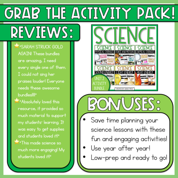 2nd & 3rd Grade Physical Science and Energy Anchor Charts & Posters Bundle - Image 9