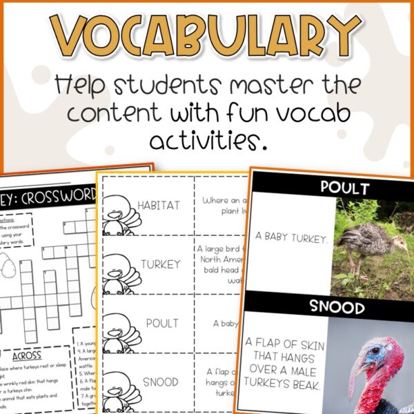 Turkeys Worksheets | November Activities | Science, Math, & ELA Activities for Kids