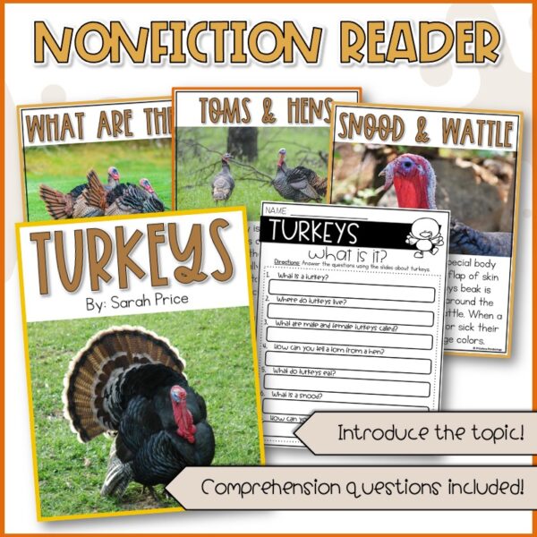 Turkeys Worksheets | November Activities | Science, Math, & ELA Activities for Kids