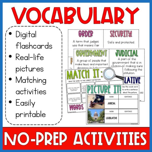 digital government activities for kids vocabulary