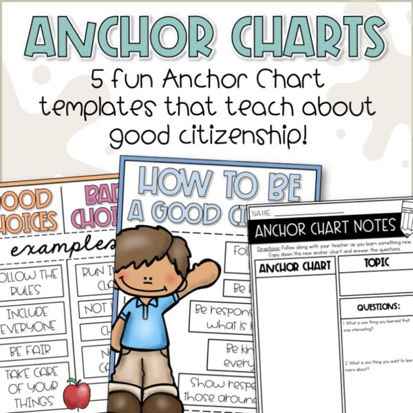 Good citizenship activities cover anchor charts