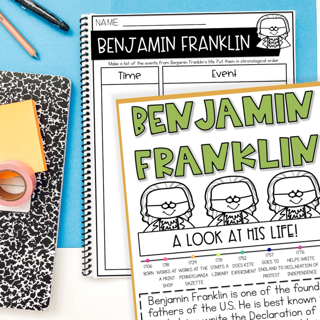 Benjamin Franklin (founding father) timeline activity 