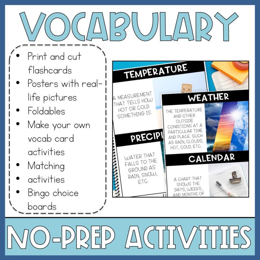 Types Of Weather & Four Seasons Activities - 2nd & 3rd Grade Earth ...