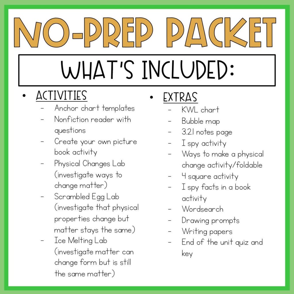 2nd Grade Science Physical Changes & Properties Of Matter Interactive ...