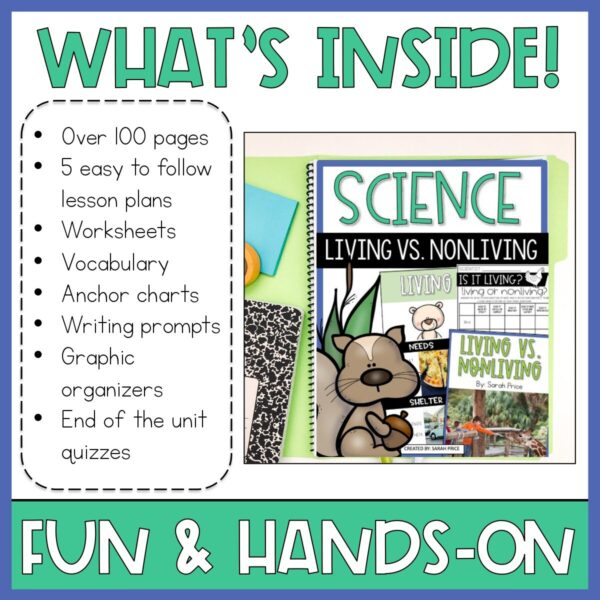 1st & 2nd Grade Life Science - Living & Non-Living Things Activities & Lessons - Image 2