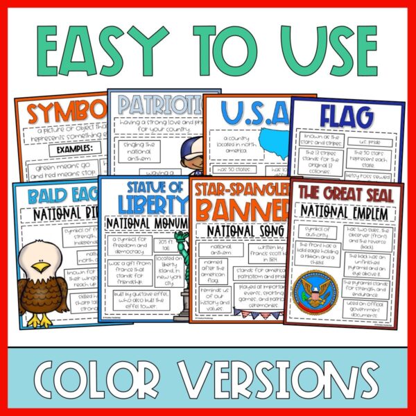 U.S. Symbols and United States Anchor Charts and Social Studies Posters - Image 3