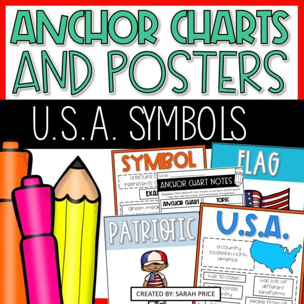 U.S. Symbols and United States Anchor Charts and Social Studies Posters