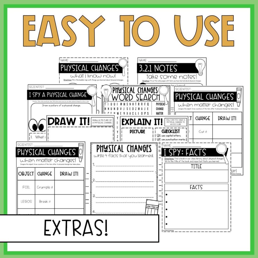 2nd Grade Science Physical Changes & Properties Of Matter Interactive ...