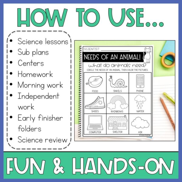 Animal Habitats and Biomes AND Basic Needs of Animals Science Unit for 2 - 4 - Image 4