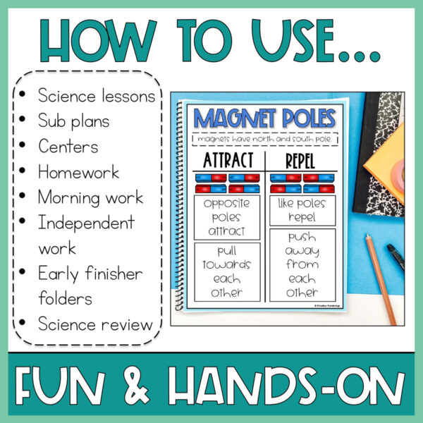 2nd & 3rd Grade Science Magnets Unit - Magnetism Activities, Lessons, Worksheets - Image 4